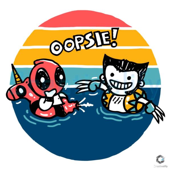 Summer Claws Deadpool and Wolverine SVG