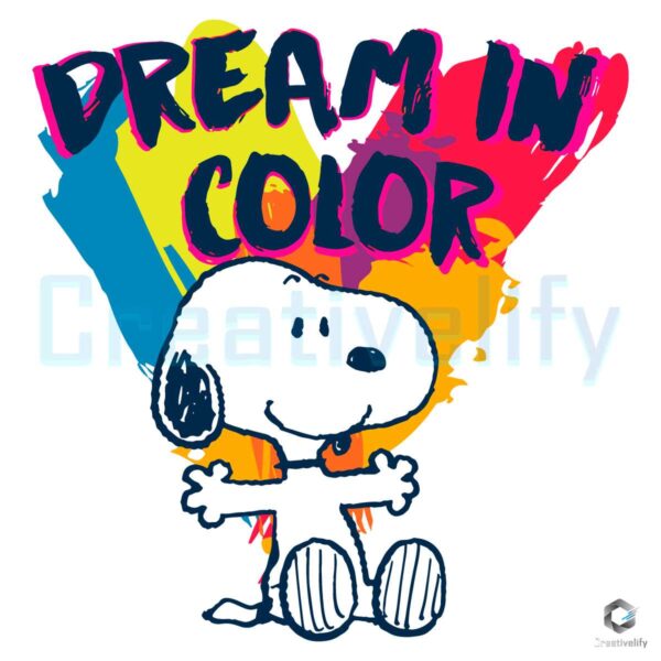 Dream In Color Peanuts Snoopy Pride SVG