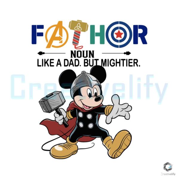 Fathor Noun Like a Dad But Mightier Svg