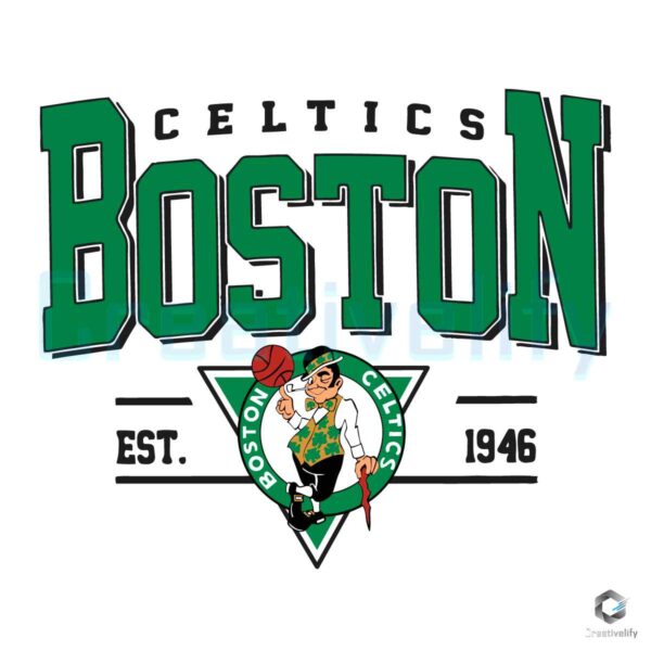 Boston Celtics Est 1946 Basketball Logo Team SVG