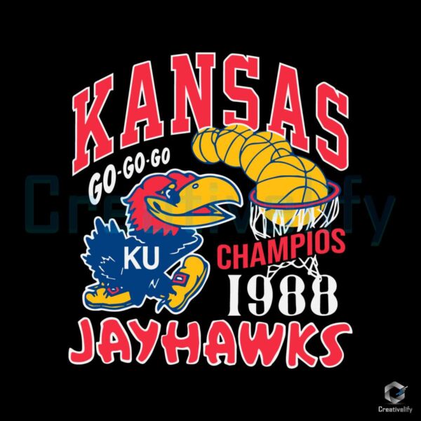 Kansas Basketball 1988 Champion SVG