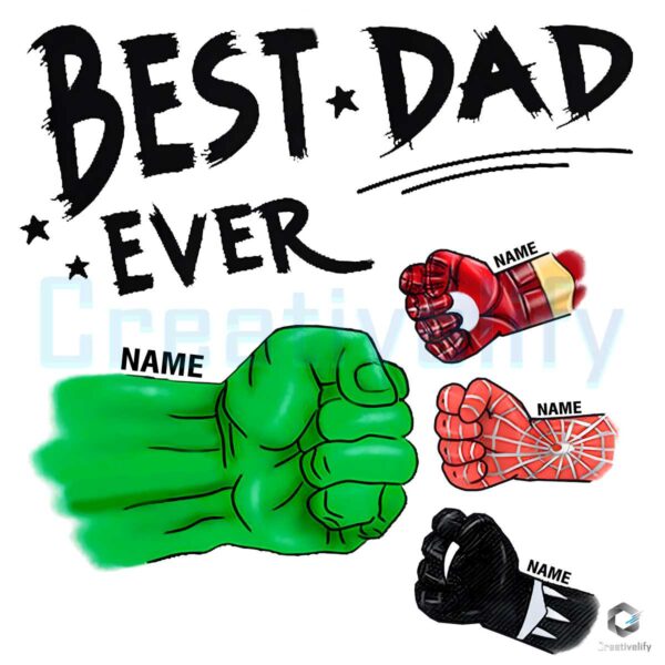 Best Dad Ever Avengers Daddy PNG