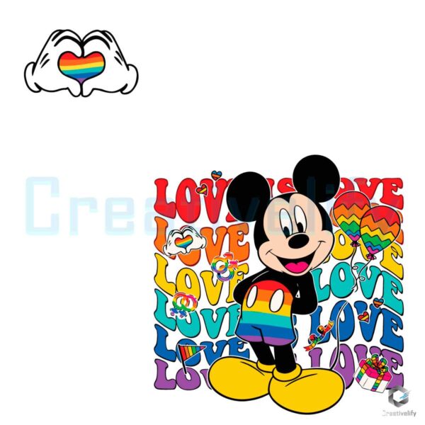 Love Is Love Disney Pride Month SVG