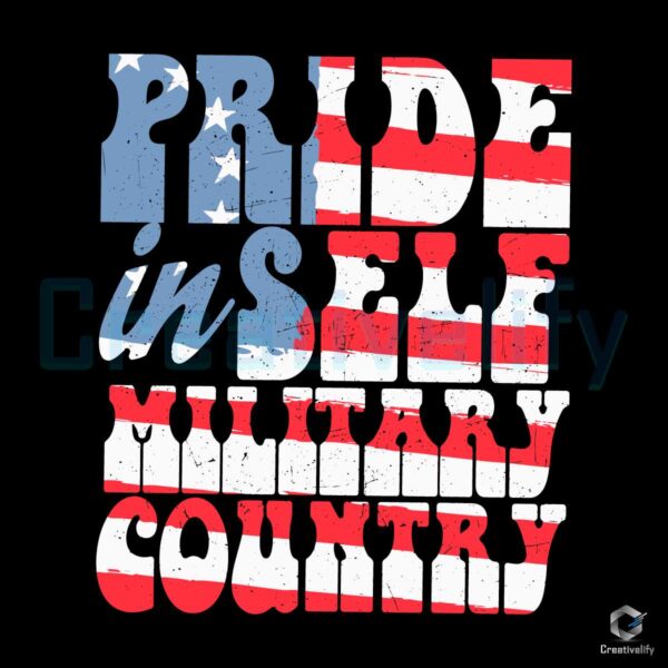 Free Pride In Self Military Country SVG