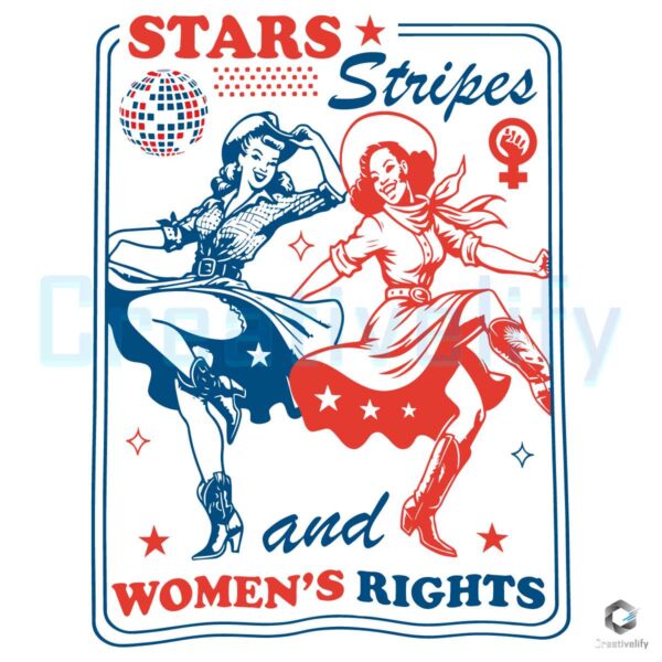 Vintage Stars Stripes And Womens Rights SVG