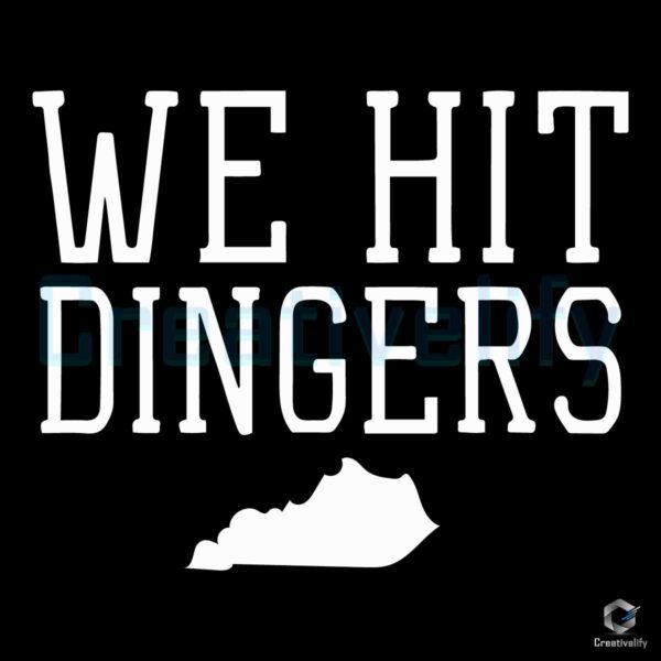 We Hit Dingers Kentucky Map SVG