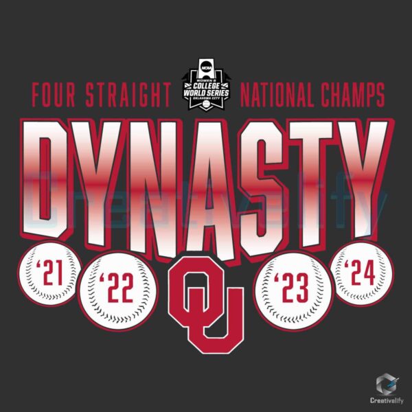 Four Straight National Champs Dynasty SVG