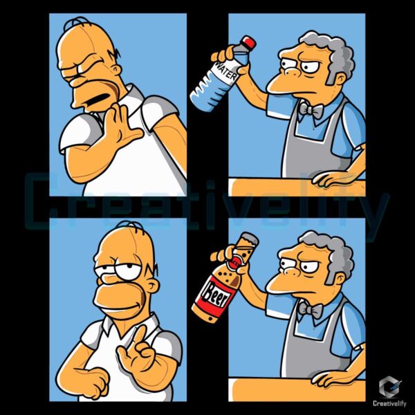 Beer The Simpsons Funny Meme SVG