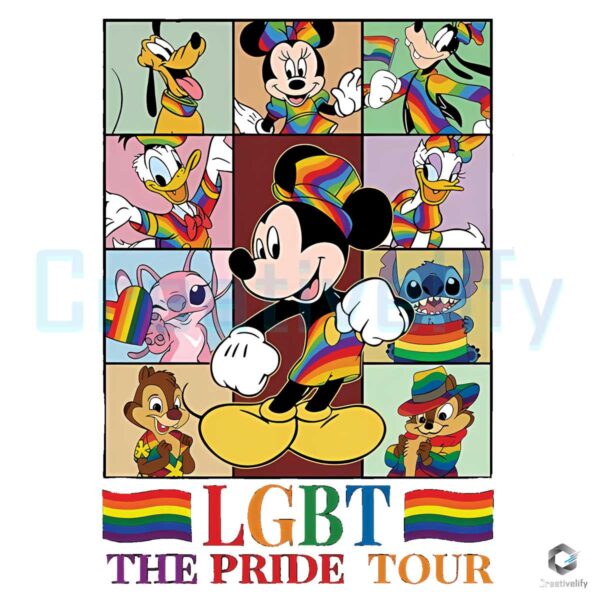 Mickey and Friends LGBT The Pride Tour SVG