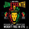 Juneteenth My Ancstors Werent Free In 1776 SVG