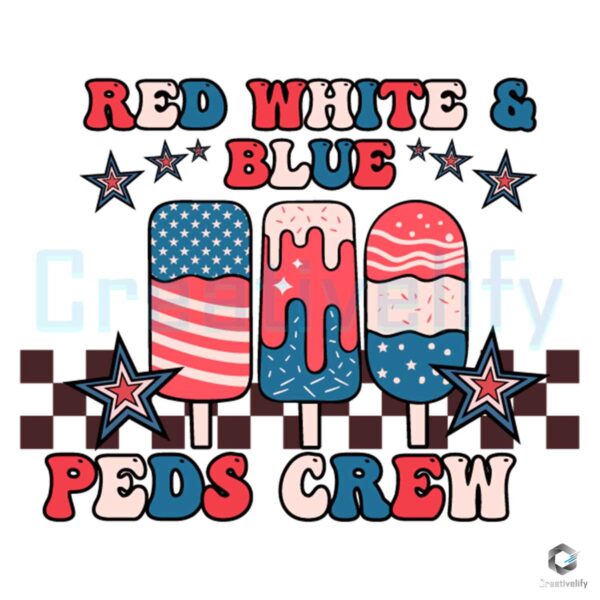 Red White And Blue Peds Crew Svg