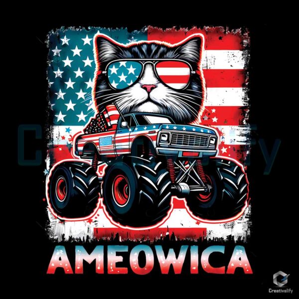 Ameowica Monster Truck Cat Lovers Svg