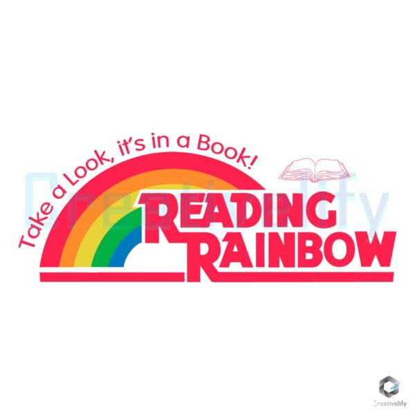 Rainbow Take A Look Its In A Book SVG