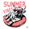 Vintage Summer Vibes Highland Cow SVG