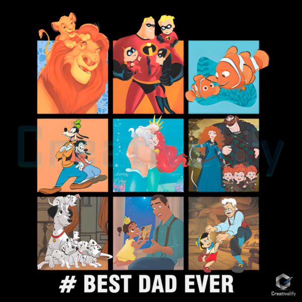 Best Dad Ever Disney Family PNG