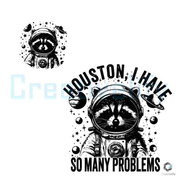 Many Problems Funny Raccoon SVG