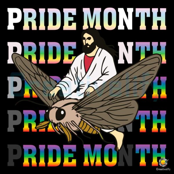 Free Pride Month Ride Moth SVG