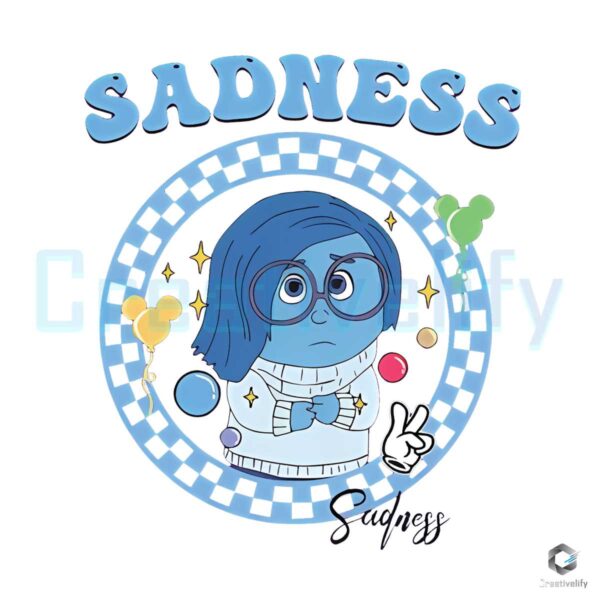 Sadness Inside Out Cartoon Character PNG