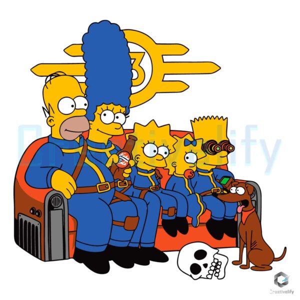 Nuclear Fallout The Simpsons Family SVG