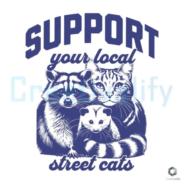 Local Street Cats Funny Raccoon Meme SVG