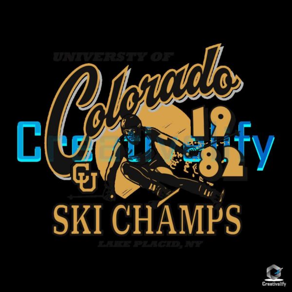 Colorado Buffaloes 1982 Ski Champs SVG