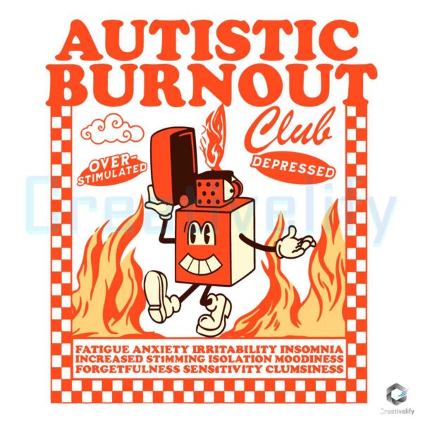 Burnout Club Autims Overstimulated SVG