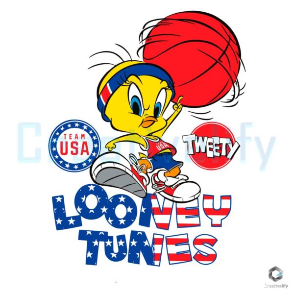 Tweety Bird Team USA Be Fearless SVG