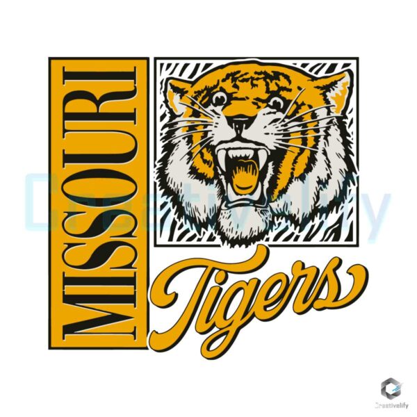 Missouri Tigers Logo Mascot SVG