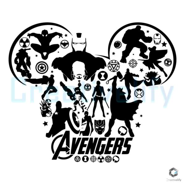 Mickey Ear Avenger Superhero Svg