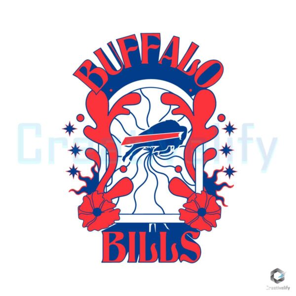Groovy Buffalo Bills Logo SVG