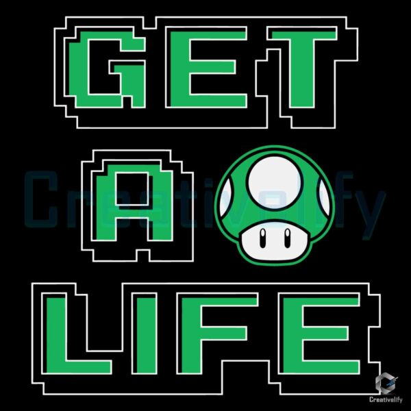 Get A Life Mario Mushroom SVG