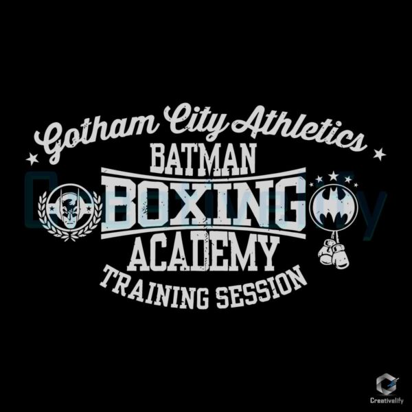 Gotham City Athletic Batman Boxing Academy SVG