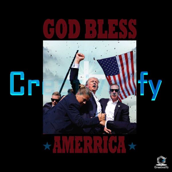 God Bless America Trump Shot PNG