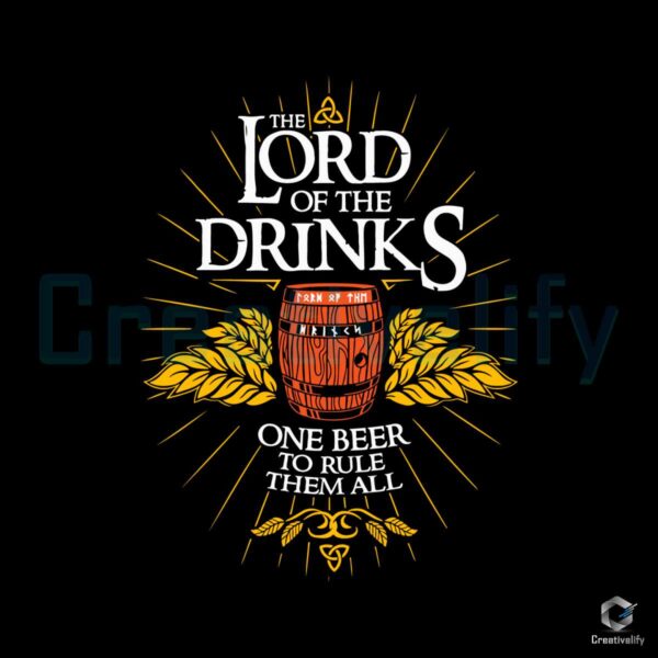 The Lord Of The Drinks One Beer SVG