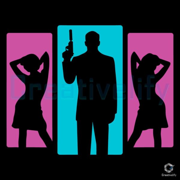 Spy Time James Bond Silhouette SVG