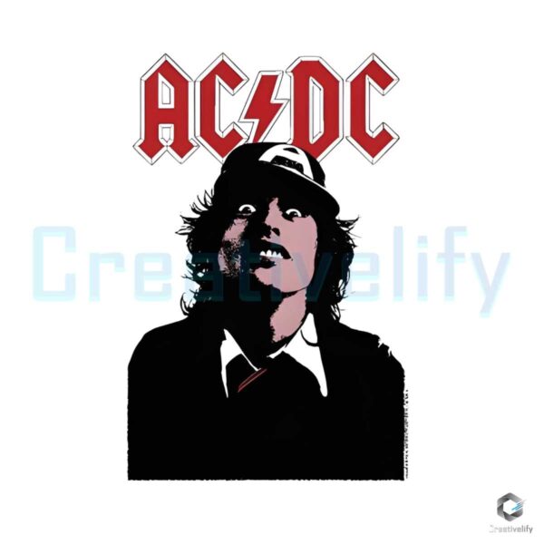 Angus Young ACDC Rock N Roll SVG