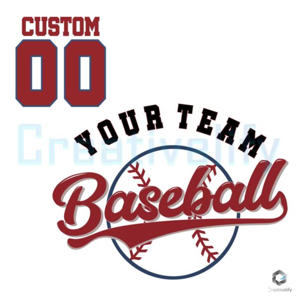 Custom Baseball Team Name SVG