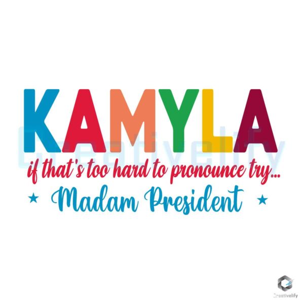 Madam President Kamala Harris SVG