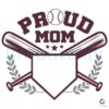 Proud Baseball Mom Jersey Number SVG