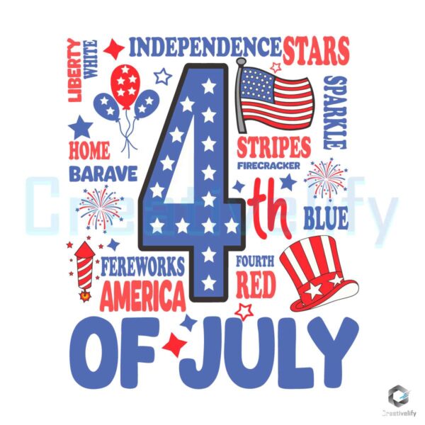 4th Of July Doodles Stars And Stripes PNG