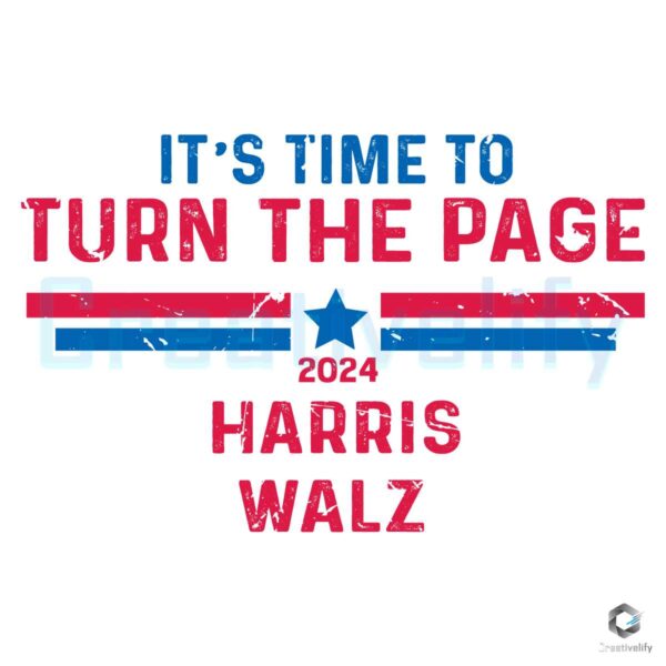 It's Time to Turn The Page Kamala Harris Svg