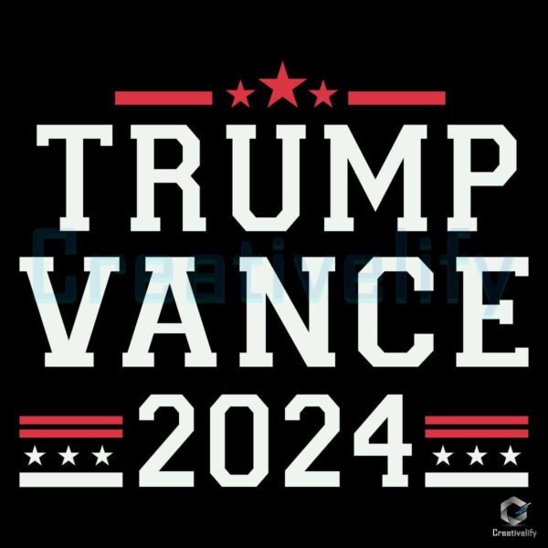 Trump Vance Presidential Candidates 2024 Svg