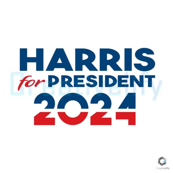 Harris for President 2024 SVG