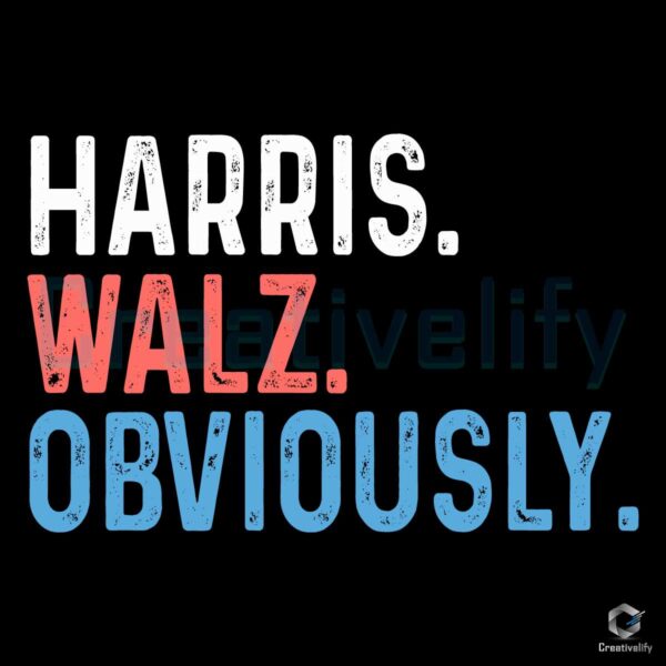 Harris Walz Obviously SVG