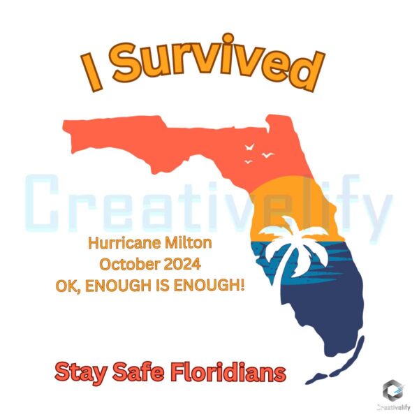 I Survived Hurricane Milton Stay Safe Floridians SVG