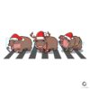 Christmas Moo Deng Cross The Road SVG