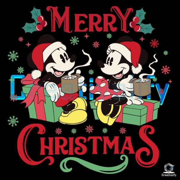 Disney Mickey Minne Merry Christmas Png