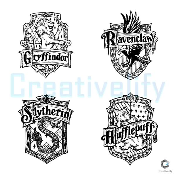 Bundle Harry Potter Hogwarts Crest Wizard School SVG