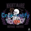 Skeleton Nightmare Before Halloween Coffee SVG