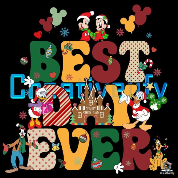 Best Day Ever Christmas Disney Characters Png